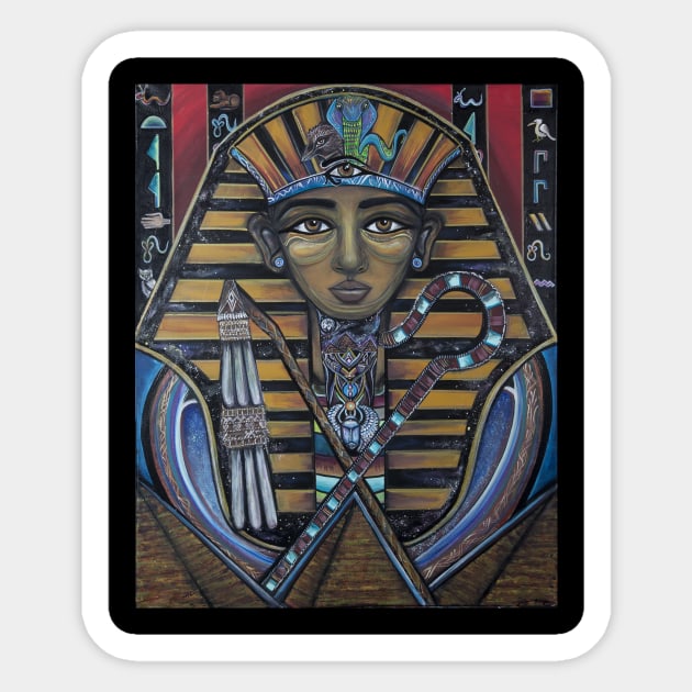 King Tut Sticker by LauraMcGowanArt